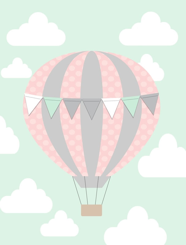 BALÃO VERDE C ROSA MENINA