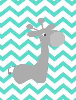 GIRAFINHA CHEVRON TURQUESA