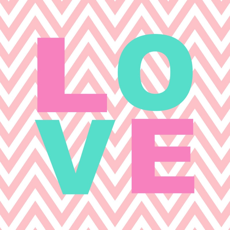 LOVE ROSA COM TURQUESA