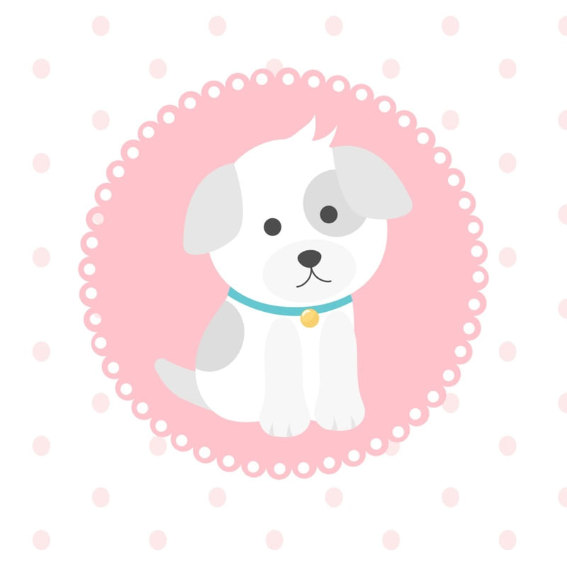 DECORAÇÃO MENINA CACHORRO