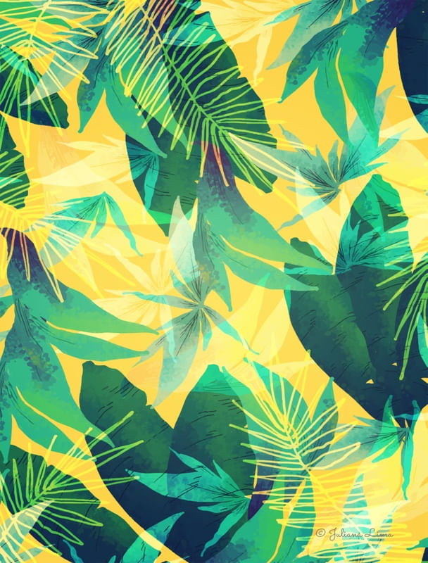 DECORAÇÃO FOLHAGENS TROPICAIS