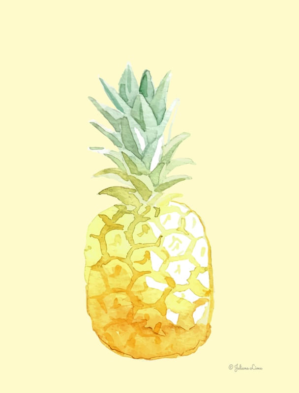 DECORAÇÃO ABACAXI AQUARELA