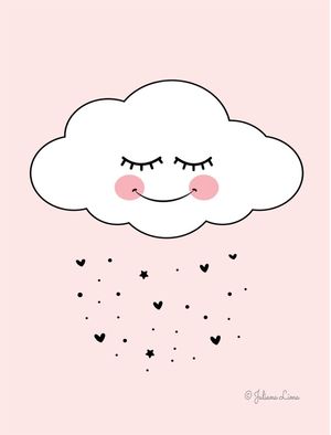 DECORAÇÃO MENINA NUVEM CHUVA AMOR