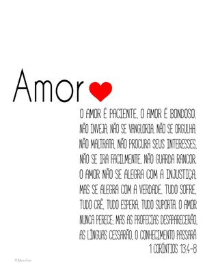 DECORAÇÃO O AMOR CORÍNTIOS