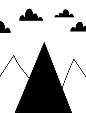 MONTANHAS PRETO E BRANCO