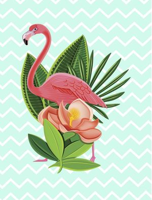 FLAMINGO TROPICAL CHEVRON