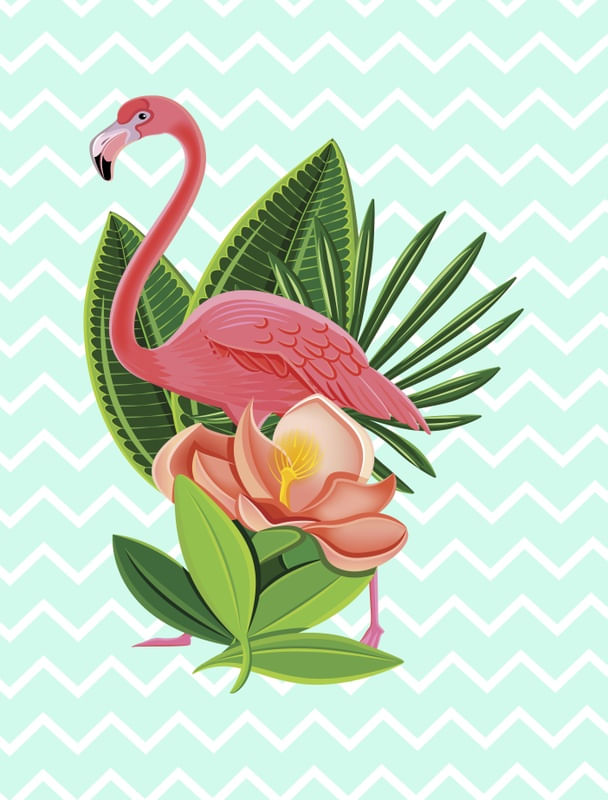 FLAMINGO TROPICAL CHEVRON