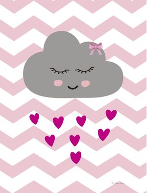 NUVEM MENINA CHEVRON ROSA
