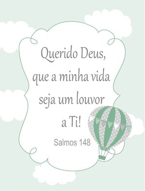 ARTE INFANTIL BALÃO SALMOS
