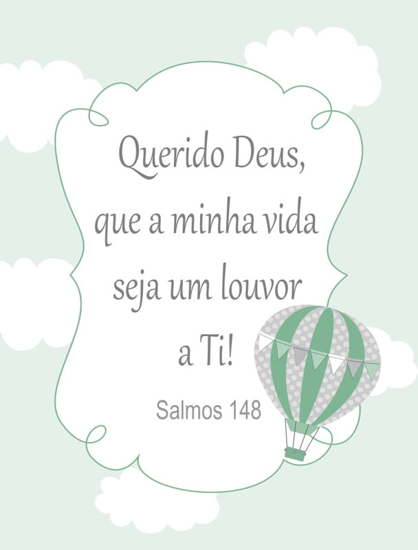 ARTE INFANTIL BALÃO SALMOS