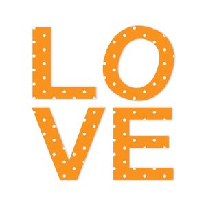 DECOR INFANTIL LOVE LARANJA POÁ
