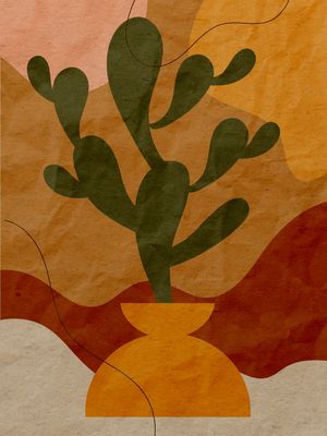 ABSTRATO CACTUS E FORMAS
