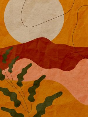 ABSTRATO SOL E FOLHAS