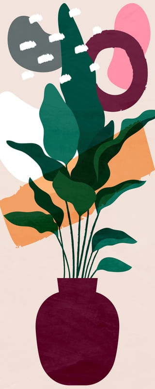ABSTRATO VASO FLORES