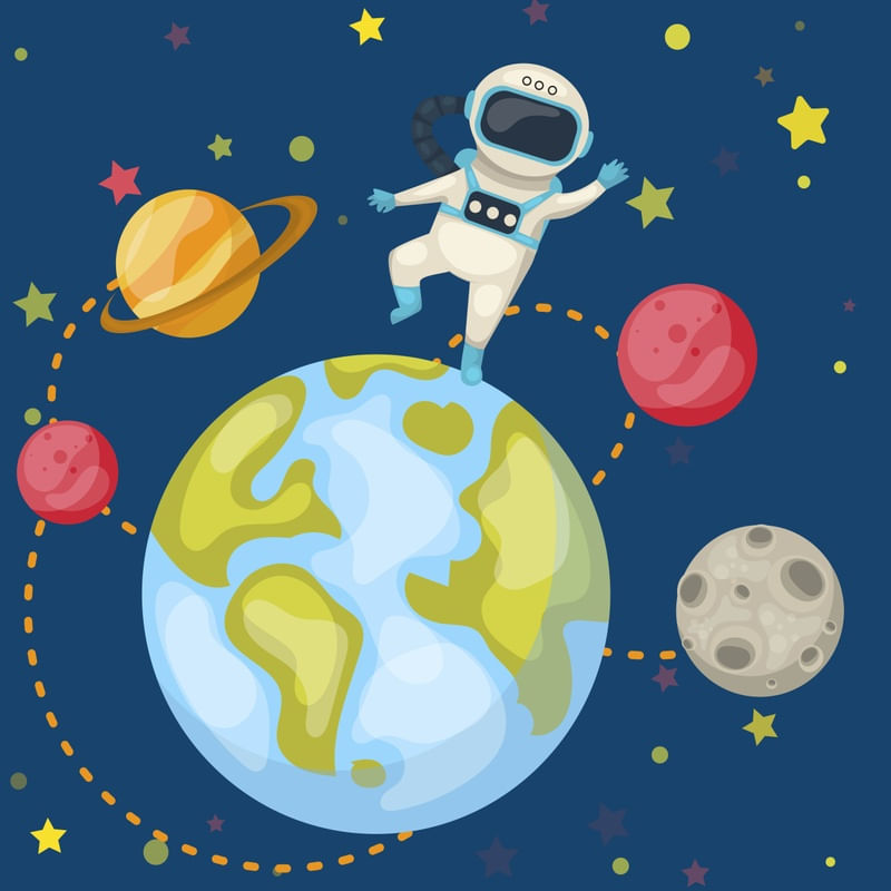 PLANETAS E ASTRONAUTA