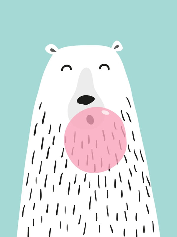 URSO POLAR BOLA CHICLETE