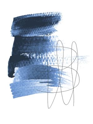 ABSTRATO AQUARELA BLUE