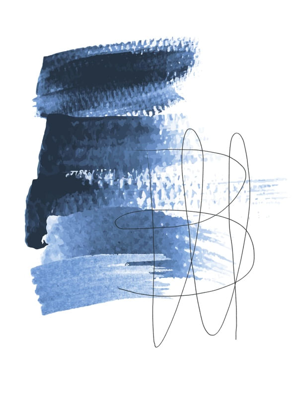 ABSTRATO AQUARELA BLUE