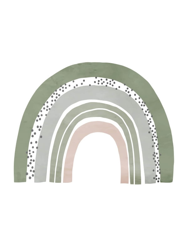 ARCO ÍRIS TONS VERDE BOHO KIDS