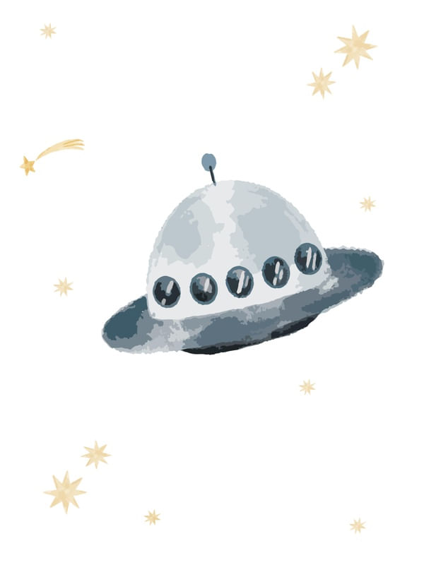 ARTE ESPACIAL NAVE AQUARELA