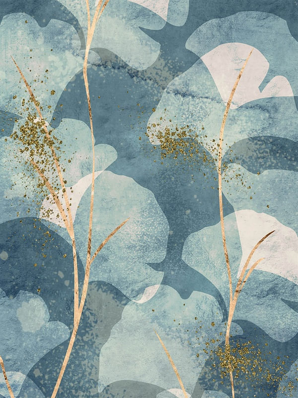 ARTE ABSTRATO TONS DE AZUL