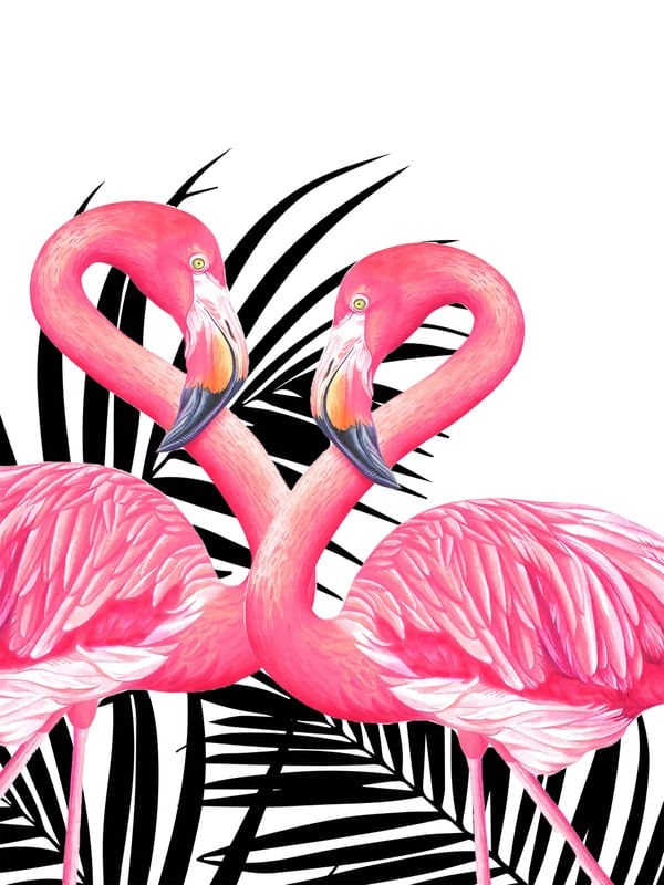ARTE FLAMINGOS TROPICAL 2