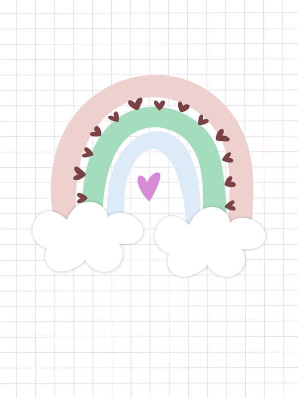 ARTE ARCO ÍRIS BOHO CUTE