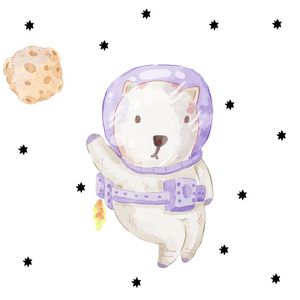 ARTE GATINHO ASTRONAUTA