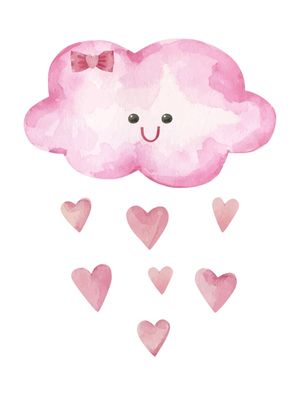 AQUARELA NUVEM CHUVA DE AMOR