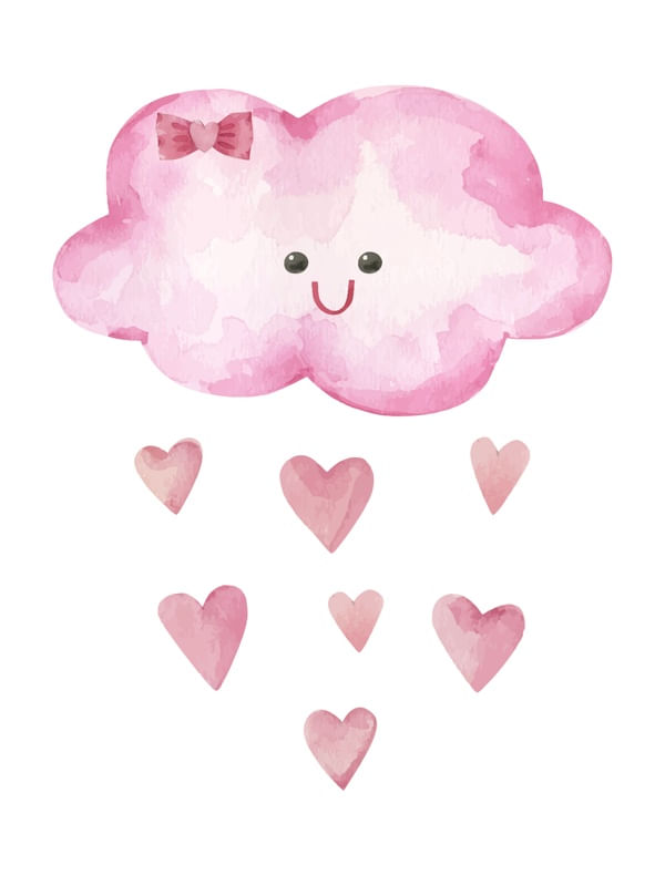 AQUARELA NUVEM CHUVA DE AMOR