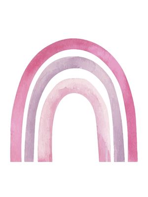 AQUARELA ARCO ÍRIS ROSA