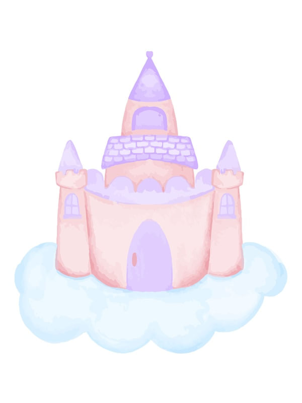 AQUARELA CASTELO CUTE