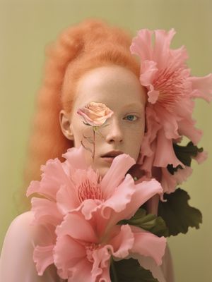 FLORAL REDHEAD GIRL
