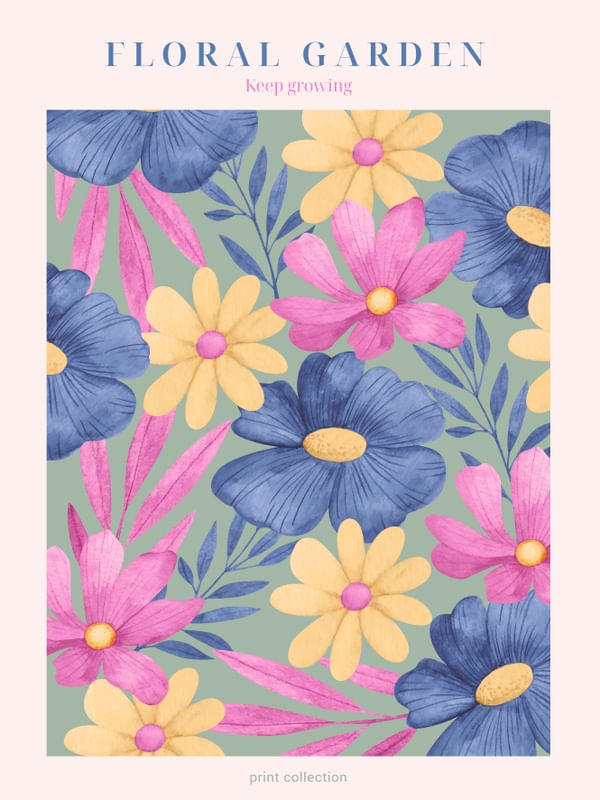 POSTER FLORAL GARDEN