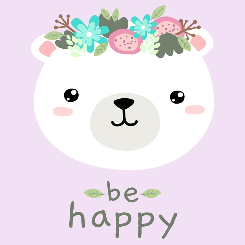 URSINHA FLORAL BE HAPPY