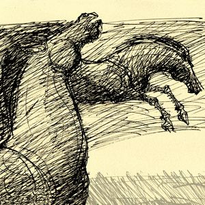 SKETCH CAVALOS NEGROS