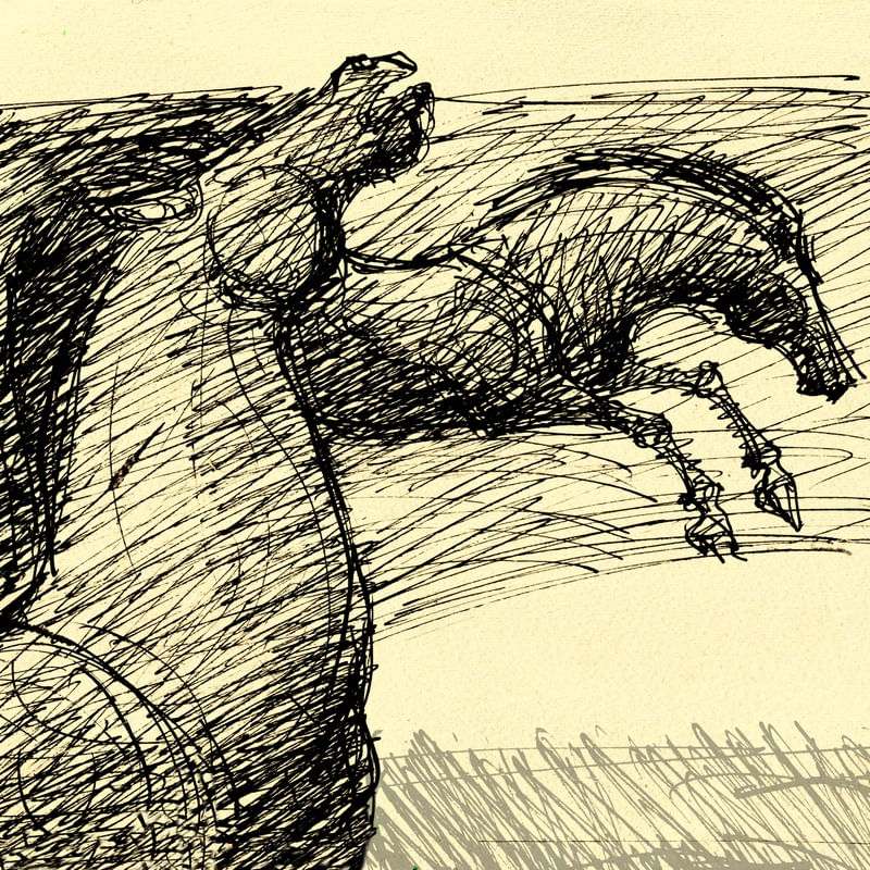 SKETCH CAVALOS NEGROS
