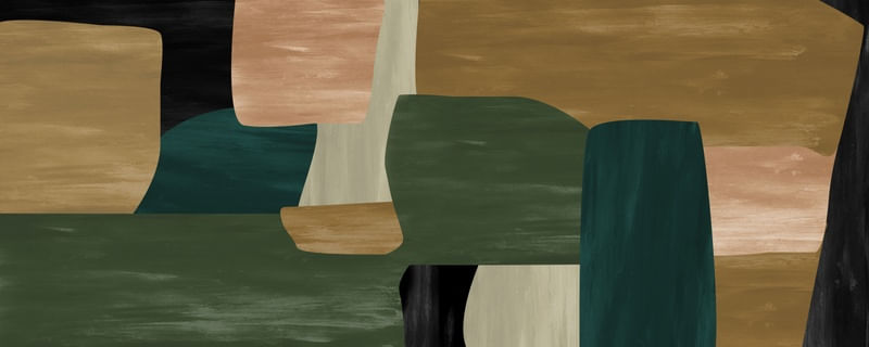 ABSTRATO VERDE OURO E PRETO