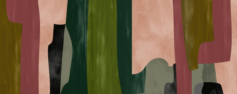 ABSTRATO VERDE MARROM E SALMÃO