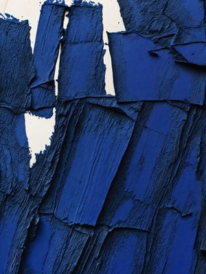 FEELING BLUE I - ABSTRATO CONTEMPORÂNEO MINIMALISTA EM AZUL BY AI