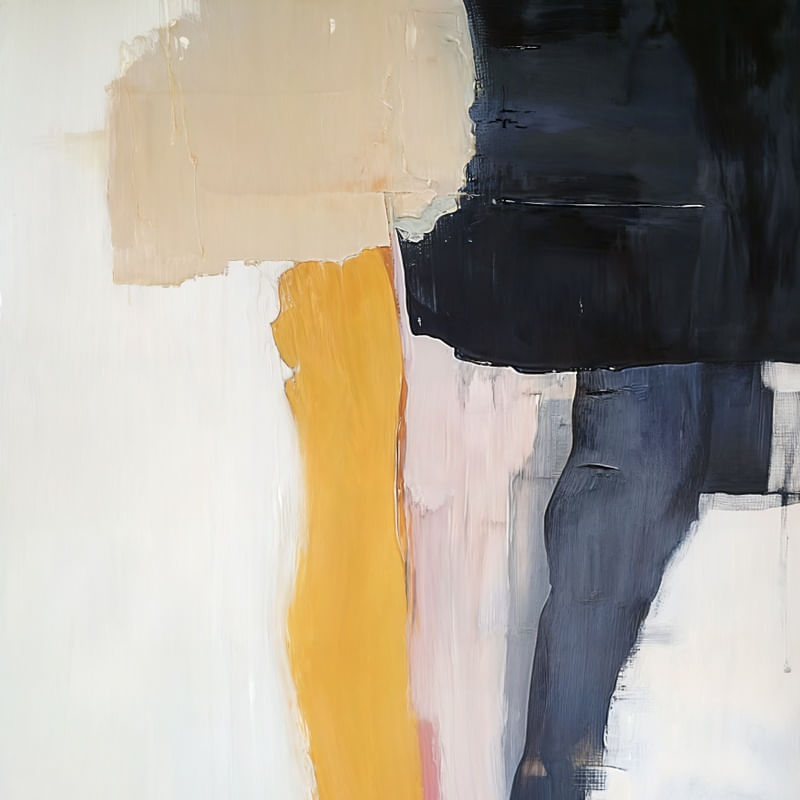 FIRST LIGHT II - ABSTRATO CONTEMPORÂNEO NEUTRO E AMARELO BY AI