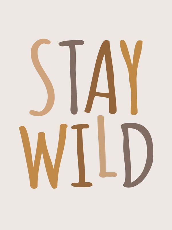 STAY WILD MARROM