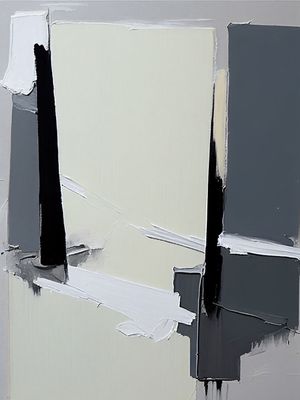 NEVER LOOK BACK - ABSTRATO MINIMALISTA CINZA BY AI