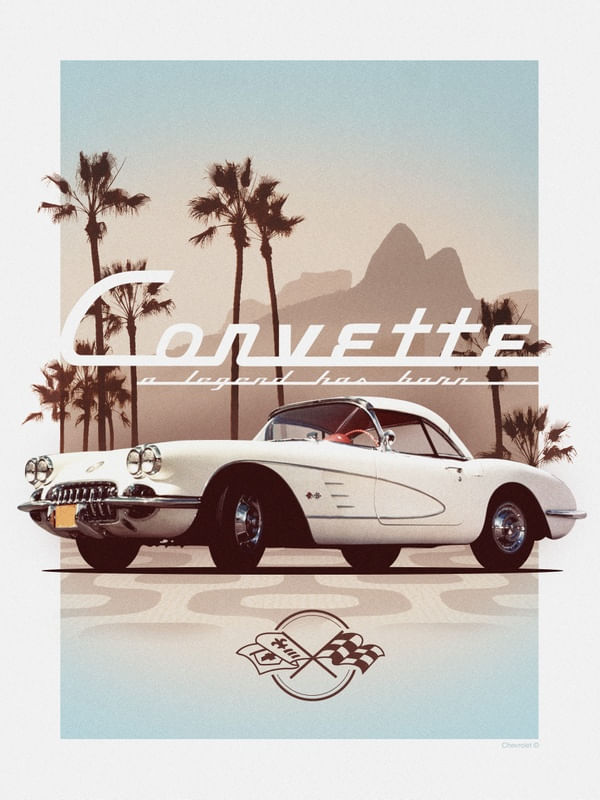 CORVETTE EM PASSEIO NO BRASIL - CHEVROLET 100 ANOS