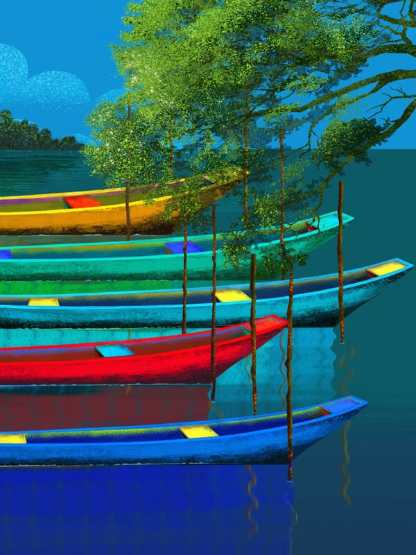CANOAS NO ANCORADOURO ARAGUAIA IV