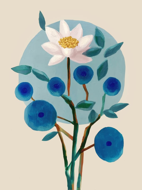 STYLIZED LOTUS FLOWER ART