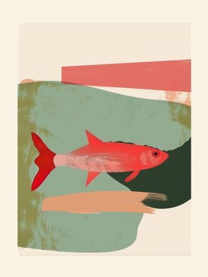 RED FISH ABSTRACT