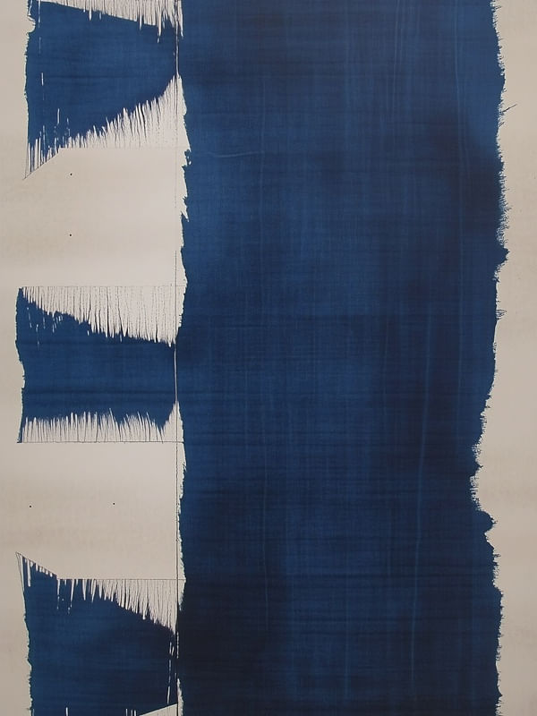 AIZOME I - ABSTRATO AZUL INDIGO BY AI