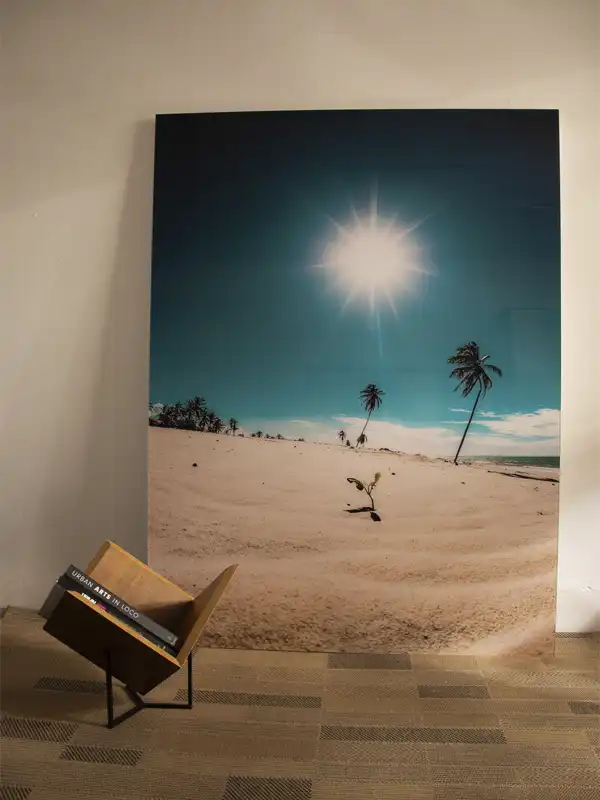 Quadro Premium em metacrilato - COQUEIROS NA AREIA - 120x160