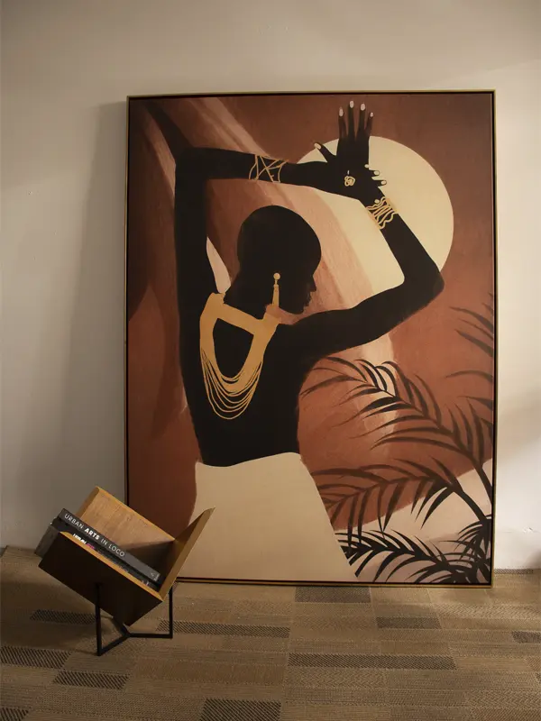 CANVAS - TROPICAL SUNSET /TD - 120x160 - Moldura Canaleta Alta Friso Dourado